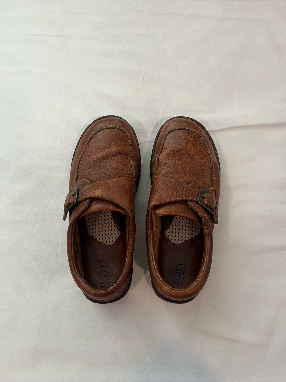 Born Leather Buckle Loafer Women's Handcrafted Made in Mexico Shoes Size 8